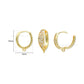 Pave CZ Crystal Huggie Hoop Earring | Size : 16*13mm | Qty : 2pcs-1pair | EF104