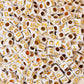 White Square Alphabet Plastic Beads | Size : 6mm | PB114