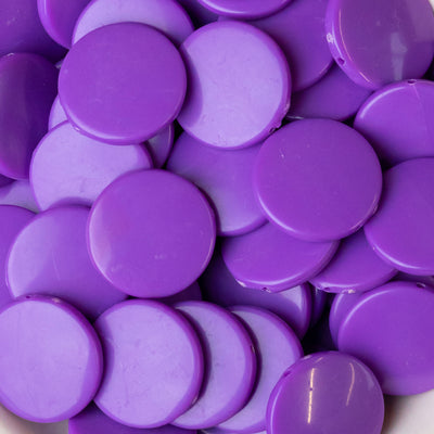 Round Purple Candy Shape Plastic Beads | Size : 22mm