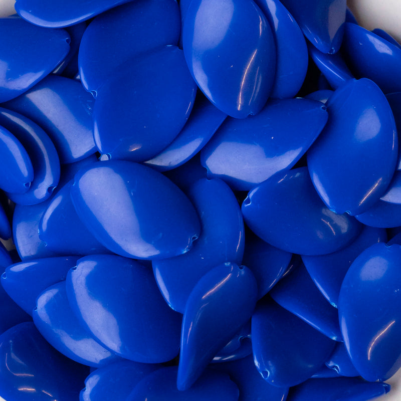 Dark Blue Candy Shape Plastic Beads (P-12) | Size : 25mm
