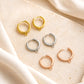 Floral CZ Crystal Huggie Hoop Earring | Size : 15*15mm | Qty : 2pcs-1pair | EF101