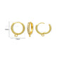 Floral CZ Crystal Huggie Hoop Earring | Size : 15*15mm | Qty : 2pcs-1pair | EF101