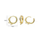 Floral CZ Crystal Huggie Hoop Earring | Size : 15*15mm | Qty : 2pcs-1pair | EF100