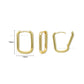 Rectangle Huggie Hoop Earrings | Size : 19*14mm | Qty : 2pcs-1pair | EF95