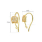 Pave CZ Shield French Earring Hooks | Size : 17*10mm | Qty : 2pcs-1pair | EF102