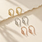 Pave CZ Rhombus French Earring Hooks | Size : 16*10mm | Qty : 2pcs-1pair | EF98