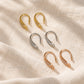 Pave CZ Crystal French Earring Hooks | Size : 15*7mm | Qty : 2pcs-1pair | EF96