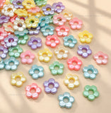 Pastel Acrylic Hollow Center Flower Beads | Size : 19mm | PB54