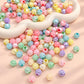 Pastel Acrylic Carved Ball Beads | Size : 10mm | PB55