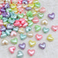 Assorted Pastel Acrylic Heart Beads | Size : 10mm | PB64