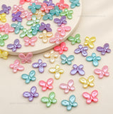 Assorted Pastel Acrylic Butterfly Beads | Size : 13mm | PB65