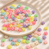 Assorted Pastel Acrylic Carved Flower Beads | Size : 10mm | PB66
