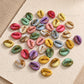 Assorted Marbled Cowrie Shell Beads | Size : 18mm | PB71