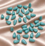 Fluted Pear Drop Plastic Beads | Size : 17mm | PB90