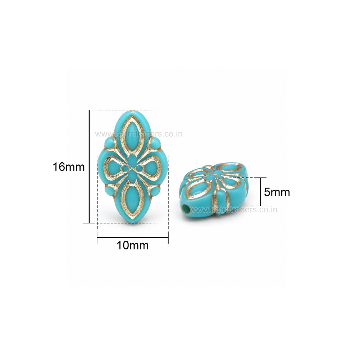 Diamond Oval Plastic Beads | Size : 16mm | PB89
