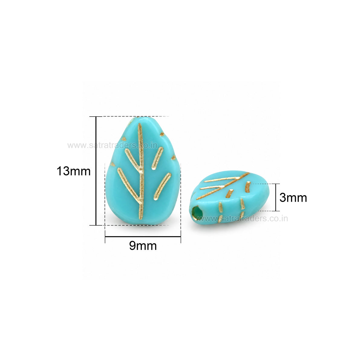 Botanical Petal Plastic Beads | Size : 13mm | PB78