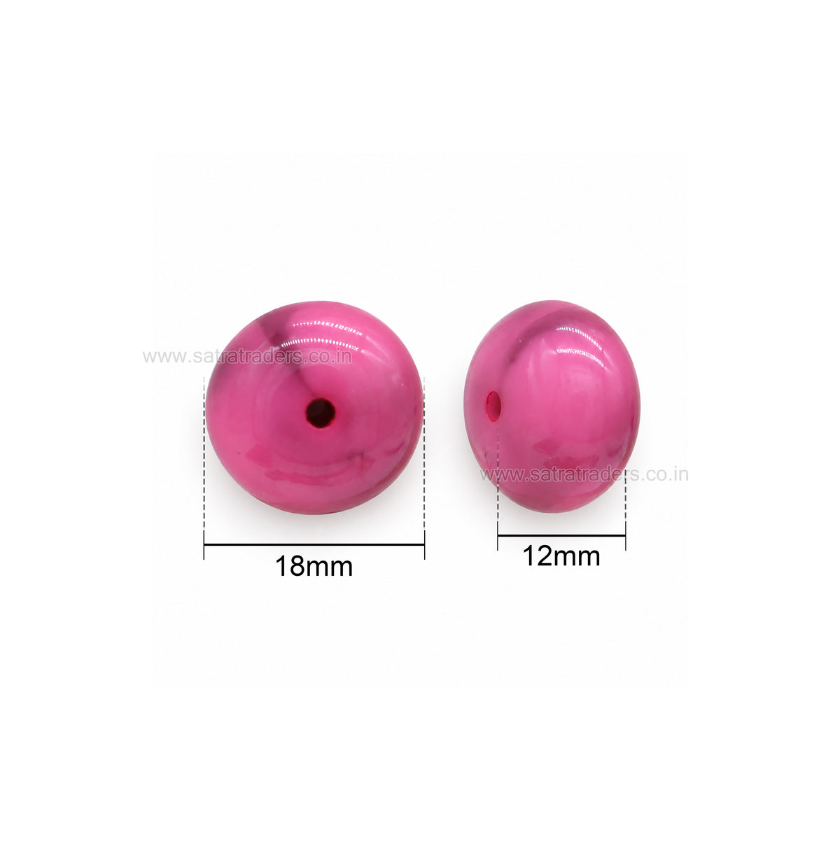 Assorted Rondelle Swirl Plastic Beads | Size : 18mm*12mm | PB102