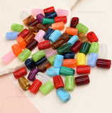 Assorted Tube shape Plastic Beads | Size : 17mm*12mm | PB103