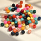 Assorted Rounded Drum Plastic Beads | Size : 11mm | PB144