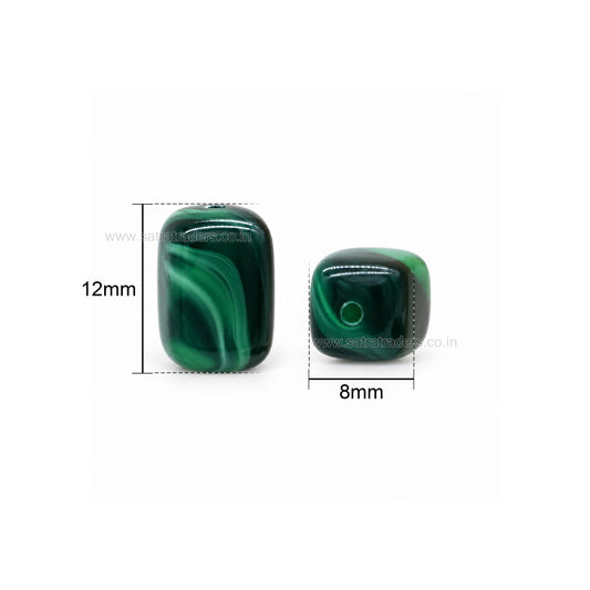 Assorted Rounded Barrel Plastic Beads | Size : 12mm*8mm | PB130