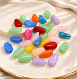 Assorted Teardrop shape Plastic Beads | Size : 28mm*15mm | PB134