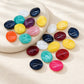 Assorted Flat Pebble Plastic Beads | Size : 28mm*24mm | PB137