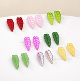 Glass Leaf Charms Beads | Size : 23mm | Qty: 25pcs | GB95