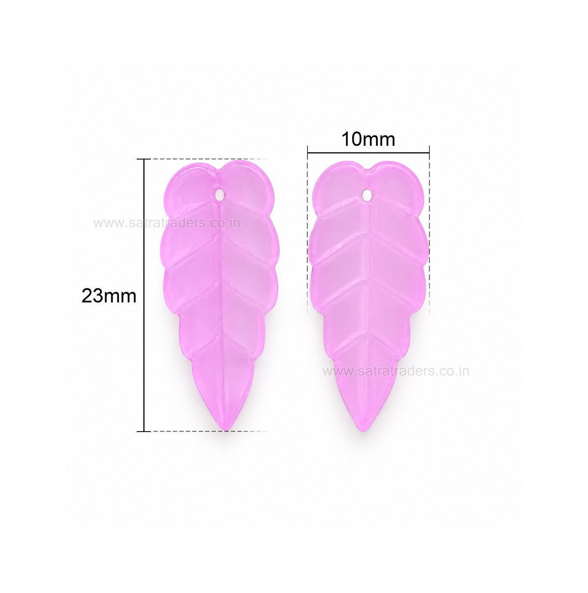 Glass Leaf Charms Beads | Size : 23mm | Qty: 25pcs | GB95