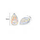 Rainbow Transparent Glass Teardrop Leaf Charms Beads | Size : 18mm | Qty: 25pcs | GB98