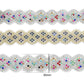 Multicolor Crystal Scalloped Diamond Lace | Qty : 1mtr