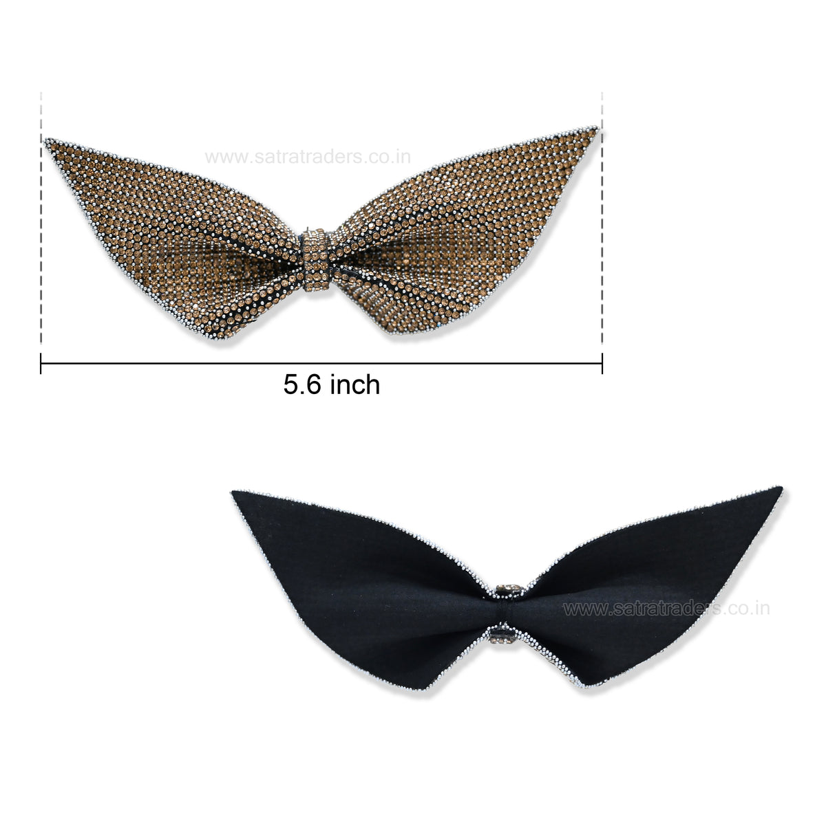 Rhinestone Winged Bow Hair Applique | Qty : 1pc | HA33