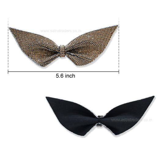Rhinestone Winged Bow Hair Applique | Qty : 1pc | HA33