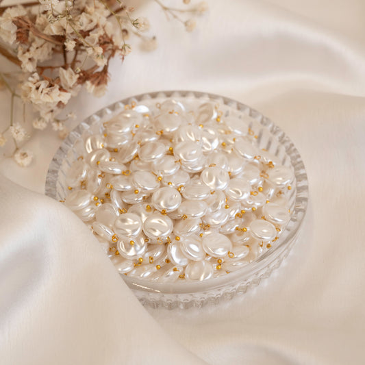 Uncut Pearl Lariya Beads | Size : 10mm | 50pcs