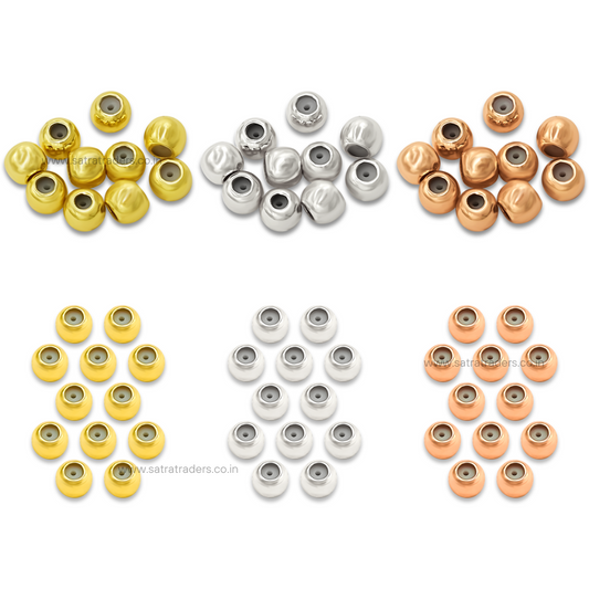 18k Brass Stopper Beads | Qty : 10pcs | BF162