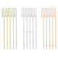 18k Brass Ear Threads Earrings Findings | Size : 95mm | Qty : 6pcs | EF38