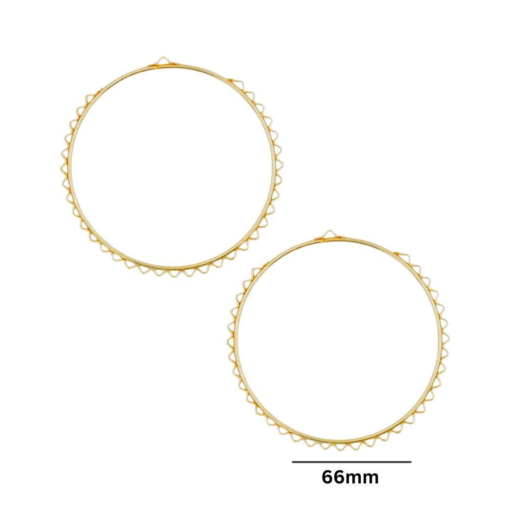 Earring Base 34 Naka Bali | Size : 66mm | Qty : 10pcs | EF54