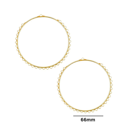 Earring Base 34 Naka Bali | Size : 66mm | Qty : 10pcs | EF54