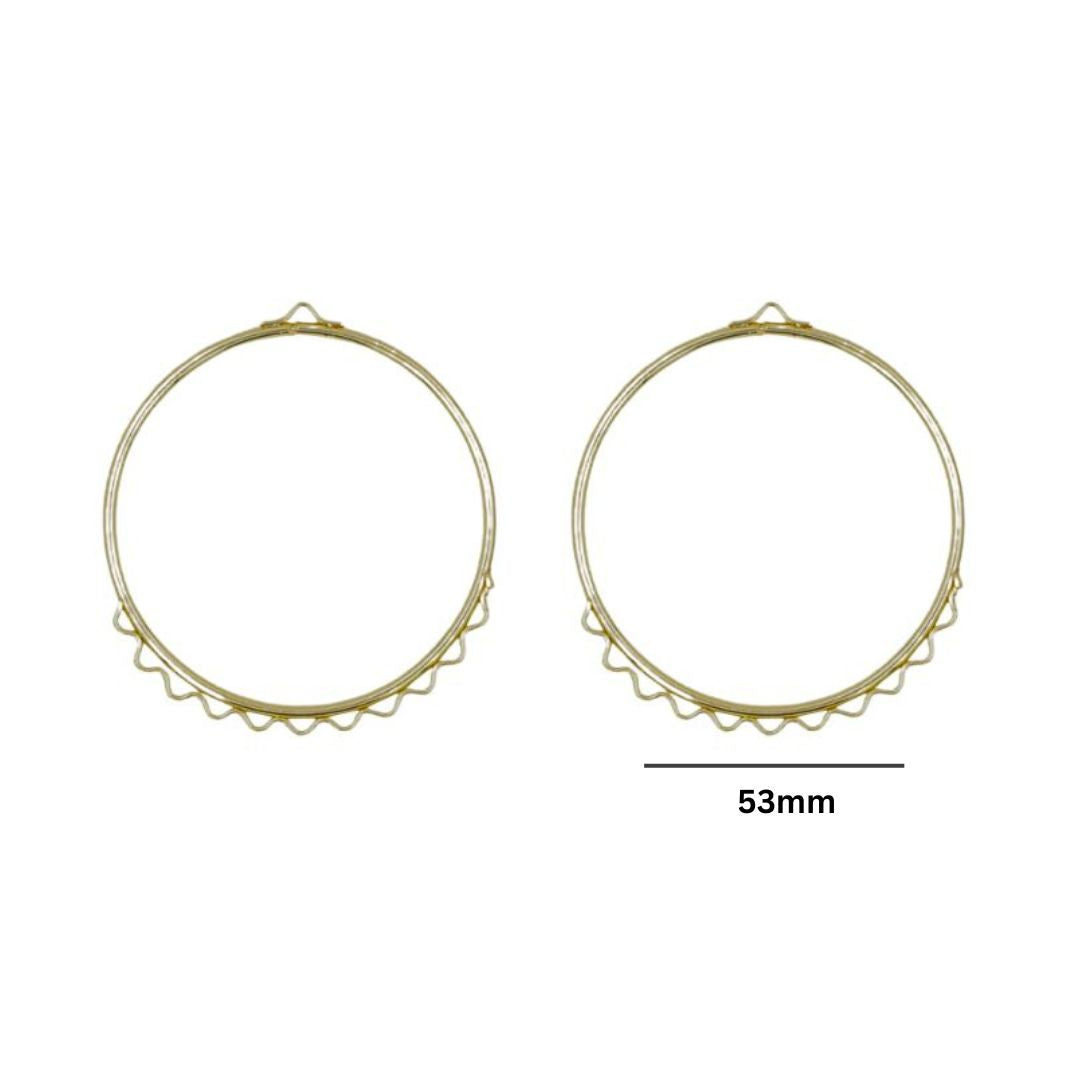 Earring Base 10 Naka Bali | Size : 53mm | 10pcs | EF25