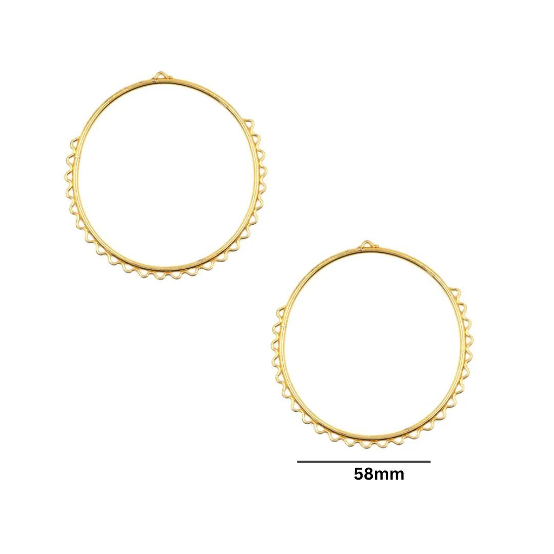 Earring Base 25 Naka Bali | Size : 58mm | Qty : 10pcs | EF63