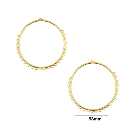 Earring Base 25 Naka Bali | Size : 58mm | Qty : 10pcs | EF63