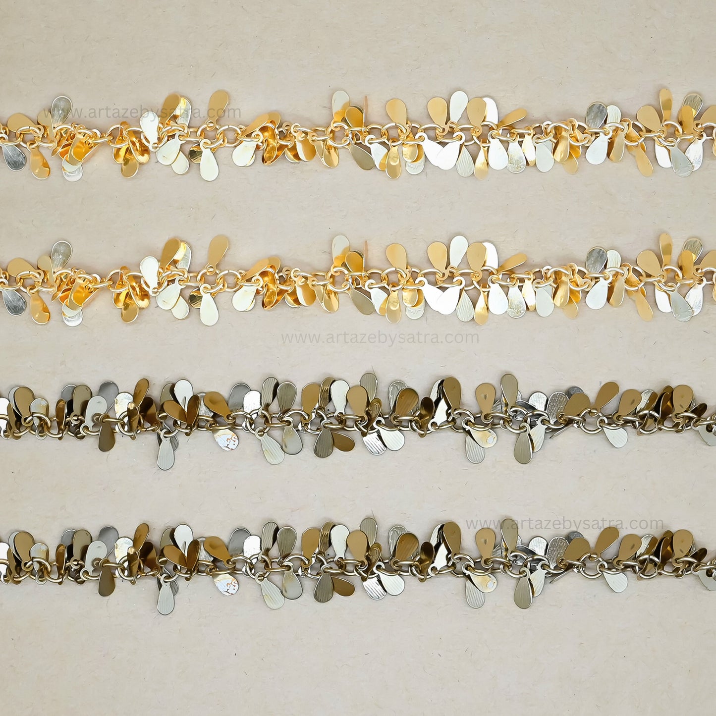 Droplet Shape Iron Chain | Size : 17mm | Qty : 1mtr | IC22