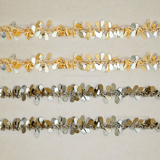 Droplet Shape Iron Chain | Size : 17mm | Qty : 1mtr | IC22