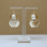 Golden Jhumkas with Classic Leaf Tassels | Qty : 2pcs-1pair | EF82