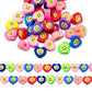 Heart Smiley Polymer Clay Fimo Beads | Size : 6mm-2mm | FB07