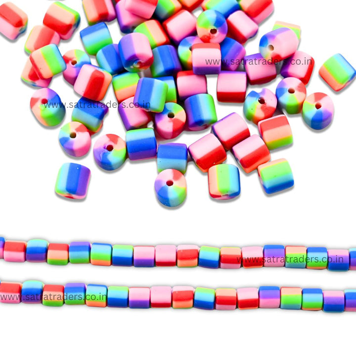 Polymer Clay Fimo Beads | Size: 6mm (W) Thickness 2mm | 1string approx 60 PCS | FB19