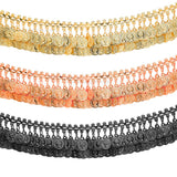 Semi Coin Tassel Choker Necklace | Size : 8inch | Qty : 1pc | IB03