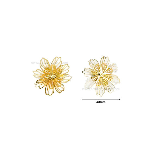 Flower Brass Etching | Size : 30mm | Qty : 10pcs | BF159