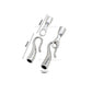 Silver Hook and Eye Jewelry Cord Ends | Qty : 6pcs | BF46