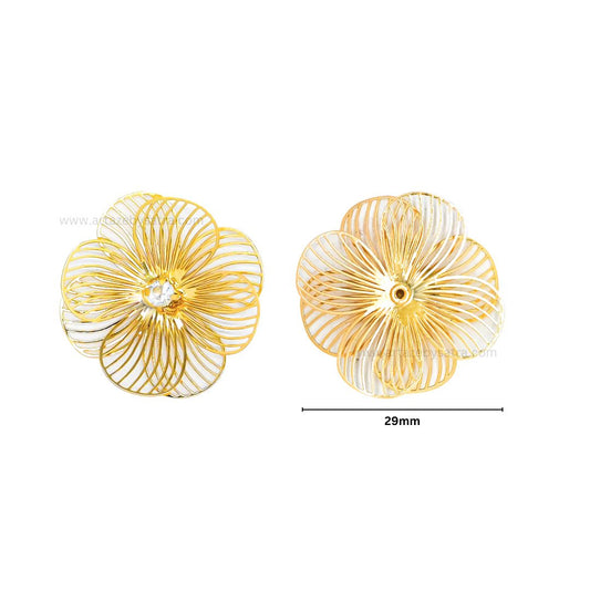 Flower Brass Etching | Size : 29mm | Qty : 10pcs | BF158