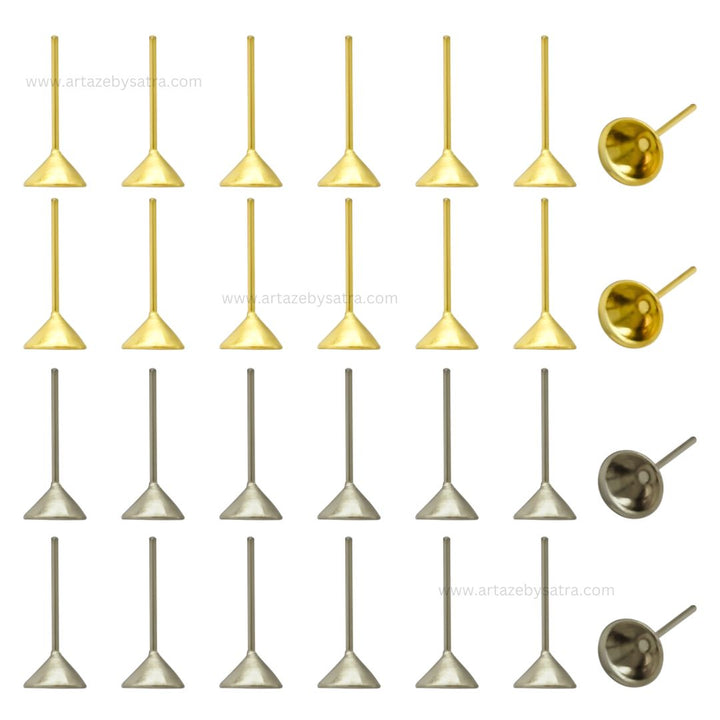 Metal Earring Studs | Qty : 100g